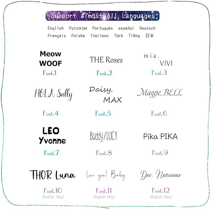 HM001 Cats Dogs ID Tags Personalized Lovely Symbols Pets Collar Name - Image 5