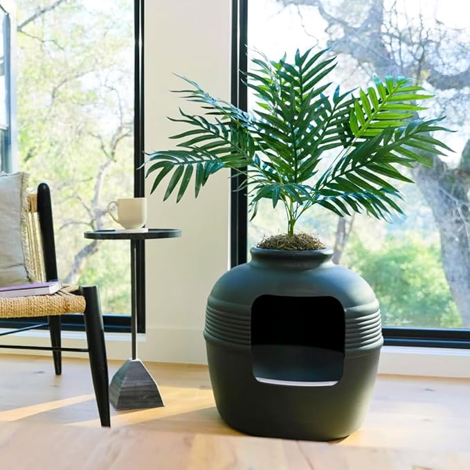 Good Pet Stuff Hidden Litter Box Planter, Decorative Cat Litter Enclosure - Image 3