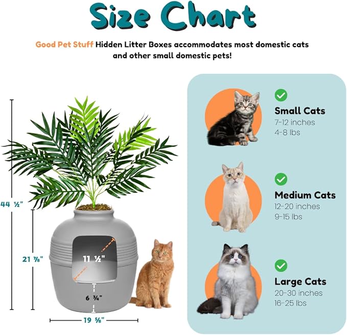 Good Pet Stuff Hidden Litter Box Planter, Decorative Cat Litter Enclosure - Image 6