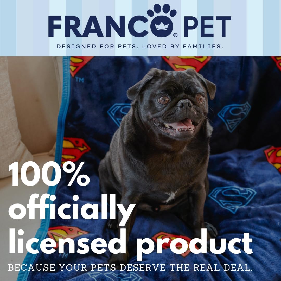 Franco Superman DC Comics Waterproof Dog Bed Cover, Large 30x40 Pet Blanket for Furniture Bed Couch Sofa, (Officially Licensed)