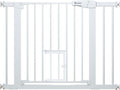COMOMY Auto Close Pet Gate with Cat Door, 29.5"-40.5" Dog Gate for House