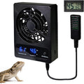 kathson Reptile Ventilation Fan with Humidity Sensor, Reptile Dehumidifier with LED Digital Thermometer for Reptile Enclosure and Terrarium, Terrarium Fan for Snake Bearded Dragon Gecko