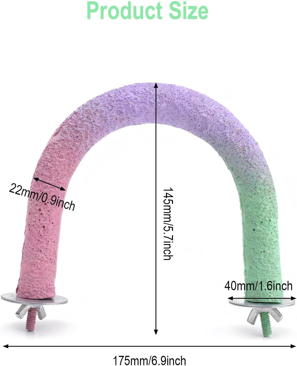 U Shape Parrot Perch Cage for 4cm Large Pad Fits Bird perches