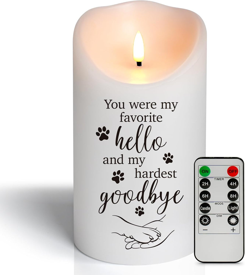 Dog Memorial Gifts for Loss of Dog Sympathy Gift, Sympathy Candle for Cat, Condolence Present for Pet Lovers, Friends to Remember Doggie, Marking Bereavement and Grief(4" x 7")