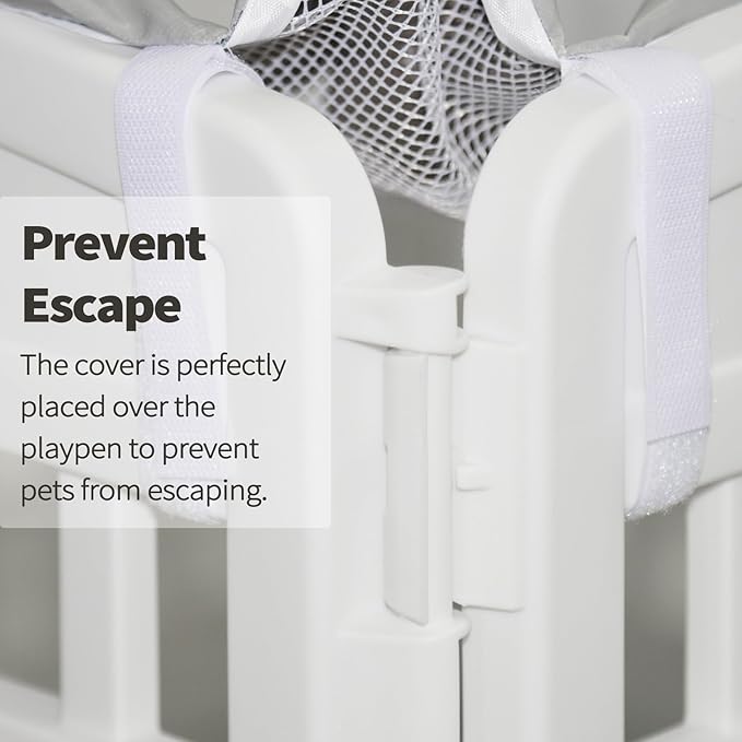 PJYuCien Dog Playpen Mesh Top Cover, Fits 36 Inch 4 Panels Regular Square - Image 4