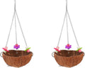 balacoo Coconut Shell Bird Nest Hanging Bird House Natural Cage Accessory for Parrot Finch Canary Roosting Sleeping and Breeding Decorative Aviary Hanging Nest 2 Pack