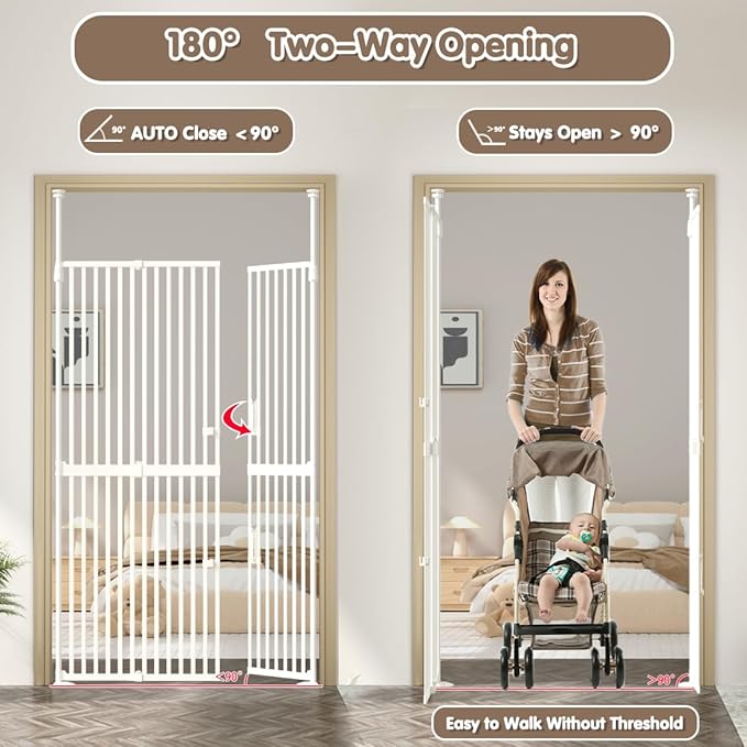 71" Extra Tall Cat Pet Gate, 33.5-47.2 in Wide High Dog Gates - Image 6