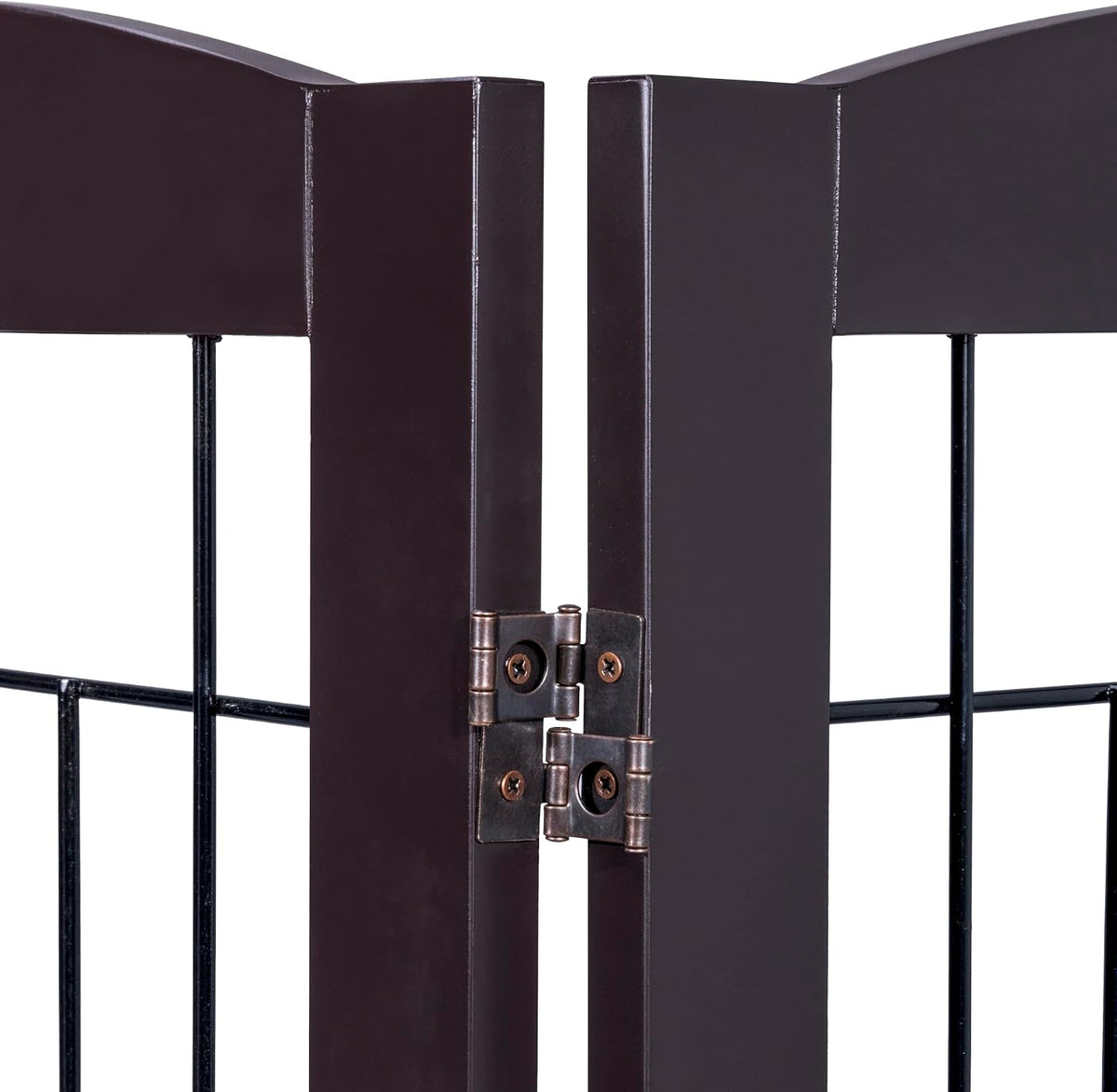 Spirich Free Standing Foldable Metal Pet Gate for Dog, 80" Extra Wide 30" H