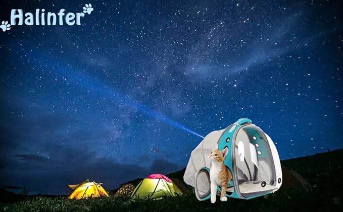 Cat Travel Backpack with Fan, Fit up to 12 lbs, Space Capsule Astronaut Clear - Image 7