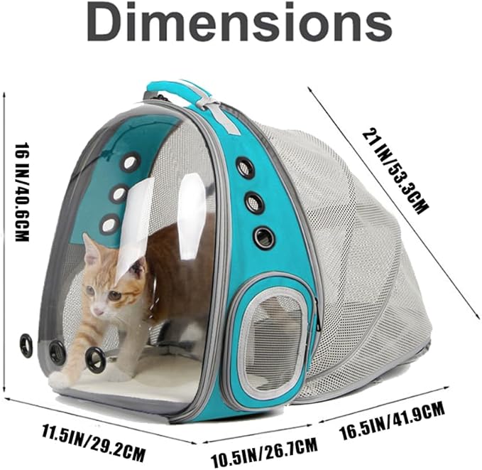 Cat Travel Backpack with Fan, Fit up to 12 lbs, Space Capsule Astronaut Clear - Image 2