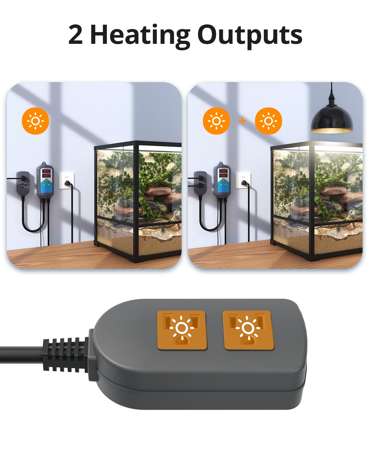 Inkbird Aquarium Heater with Probe Thermostat Fish Ornamental Shrimp Reef Tanks 24 Hours Double Time with Day Night Automatic Temperature Controller