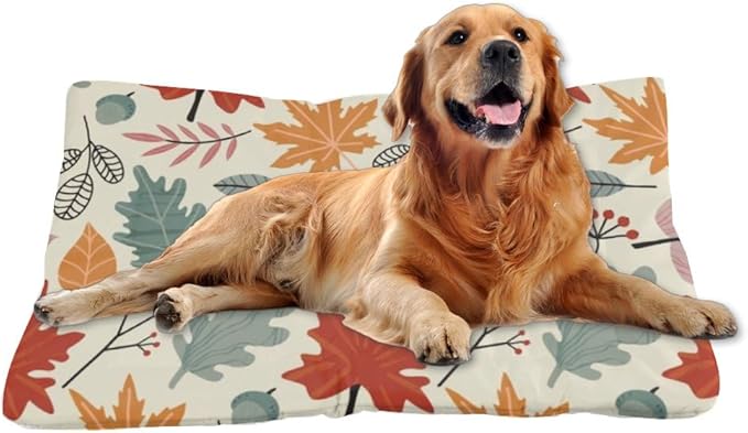 Colorful Leaf Seamless Crate Pad Cat Warming Pad Beds - Image 7