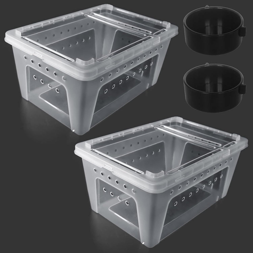 Hamiledyi Reptile Feeding Box Tarantula Habitat Cage Hatching Container