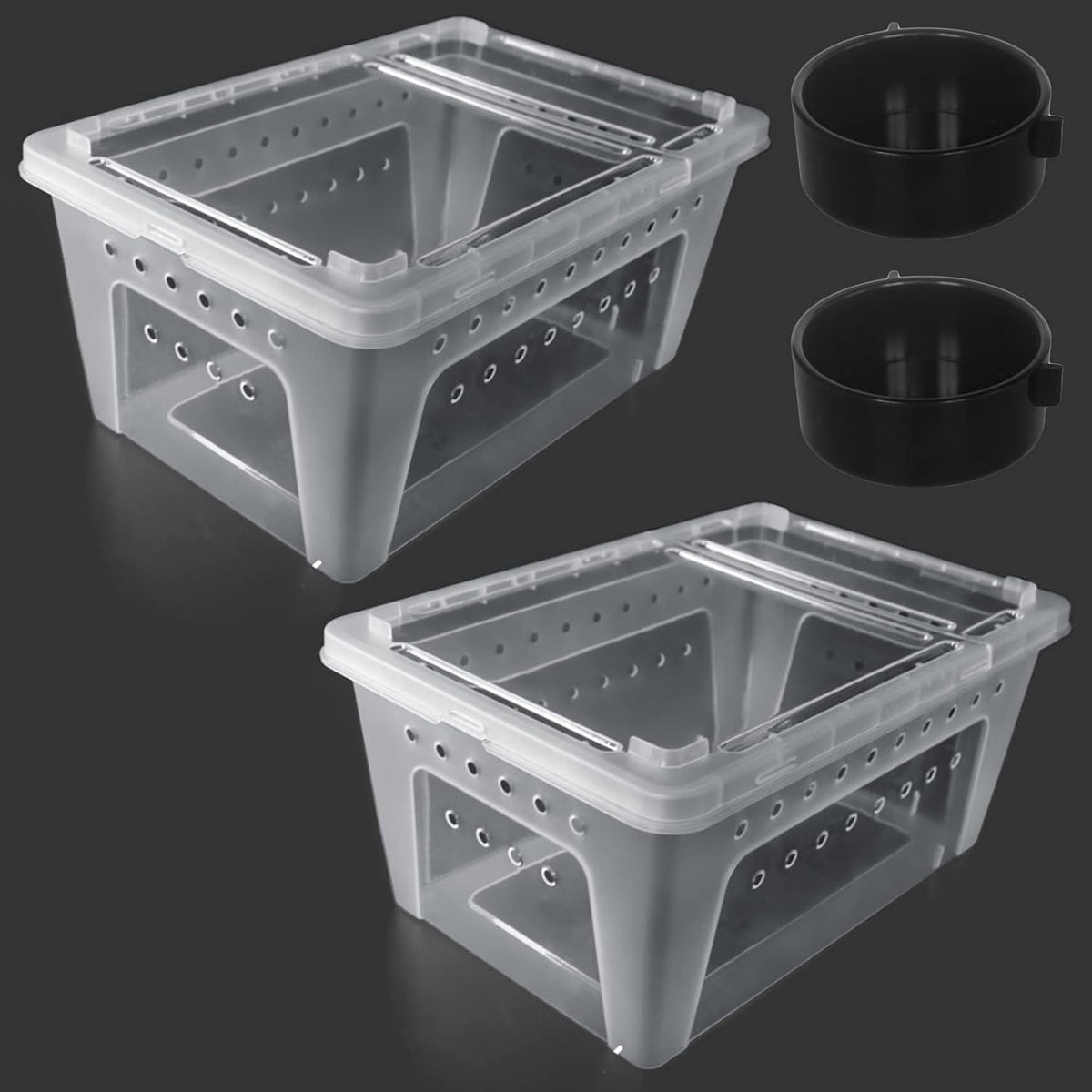 Hamiledyi Reptile Feeding Box Tarantula Habitat Cage Hatching Container