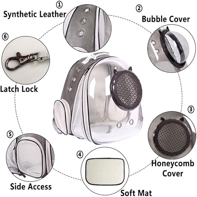 Expandable Cat Carrier Backpack, Backpack - Image 4