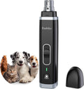 Pet Nail Grinder for Dogs & Cats, 2-Speed Electric Pet Nail Trimmer with LED Light, Painless Paws Grooming & Smoothing for Small Medium Large Dogs & Cats, Black