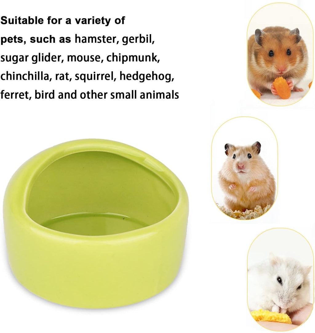 6 Pcs Hamster Ceramic Bowl, Food Dish Feeder Prevent