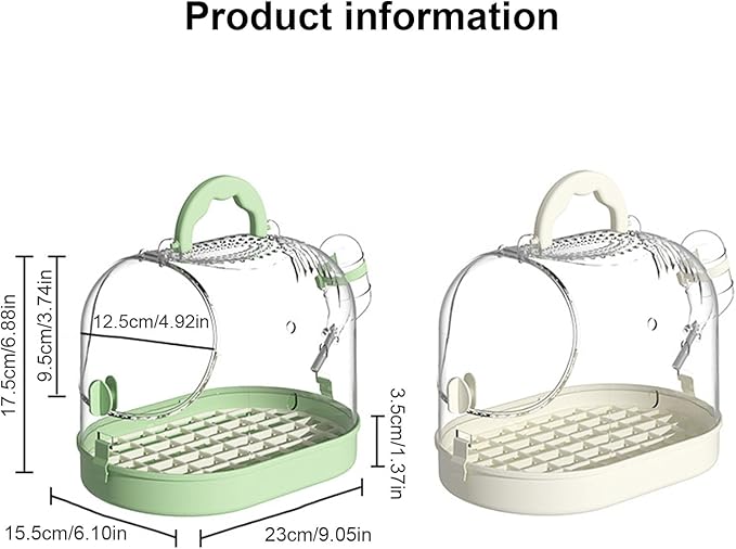 Easy to Carry Bird Cage with Watering Bottle High Ventilated Carriers Travel - Image 5