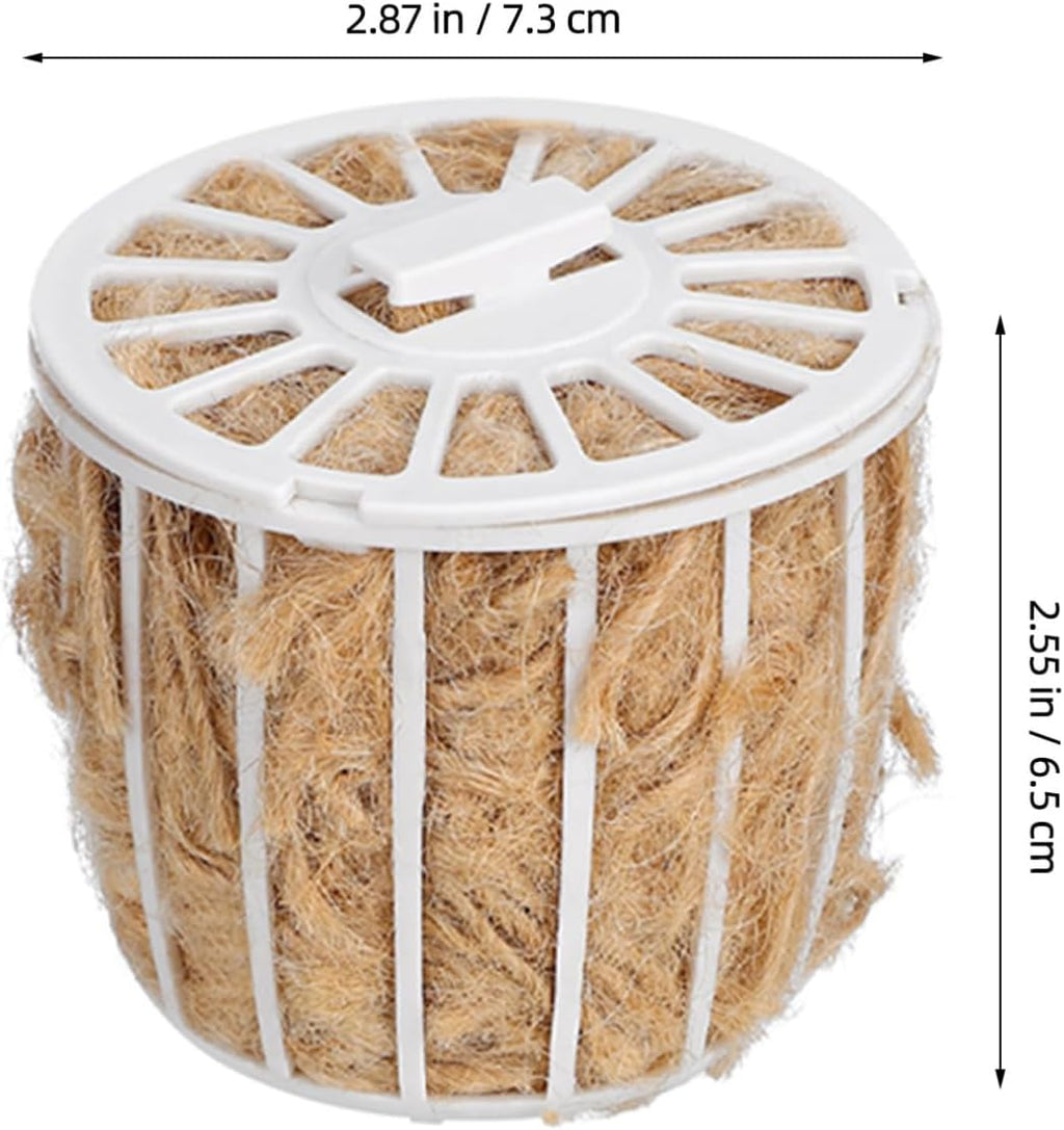 2-Pack Natural Jute Bird Nesting Material for Parakeets Canaries Finches Soft Comfortable Bird Bedding Cage Accessory for Breeding and Rest