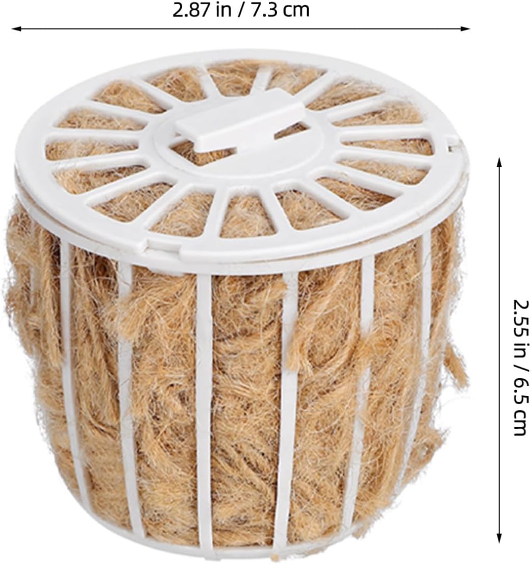2-Pack Natural Jute Bird Nesting Material for Parakeets Canaries Finches Soft Comfortable Bird Bedding Cage Accessory for Breeding and Rest