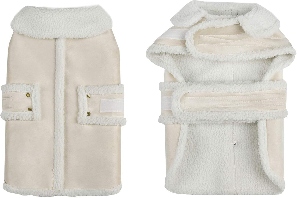 Dog Winter Jacket, Warm Windproof Dog Sweaters for Small Dogs, Thick Apparelf Fleece Coat for Medium Large Dogs (Medium)