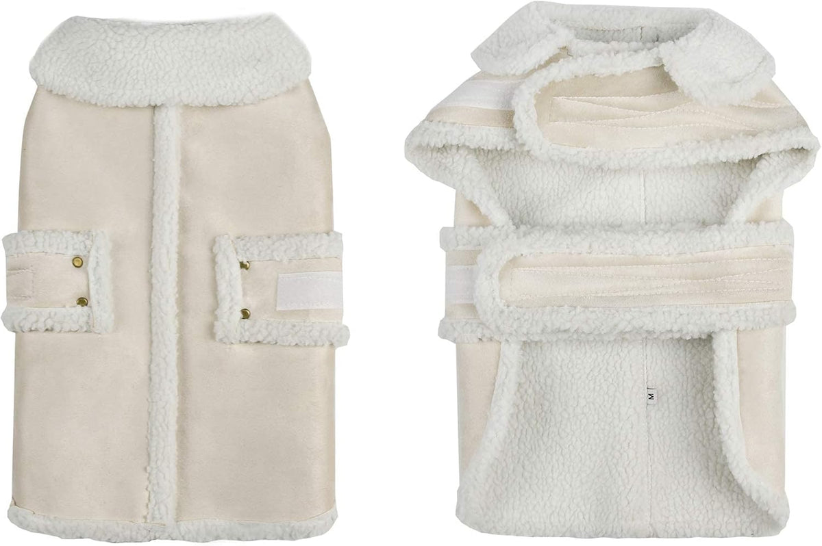 Dog Winter Jacket, Warm Windproof Dog Sweaters for Small Dogs, Thick Apparelf Fleece Coat for Medium Large Dogs (Medium)