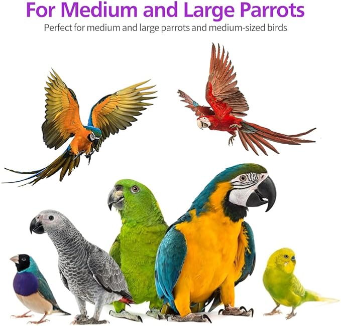 RUBY.Q Large Parrot Toy, 20in Bird Parrot Toy, African Grey and a Variety of - Image 5