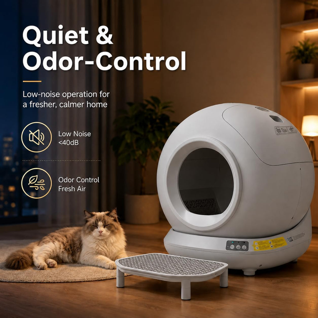 Smart Self-Cleaning Cat Litter Box with App Control & Odor Control