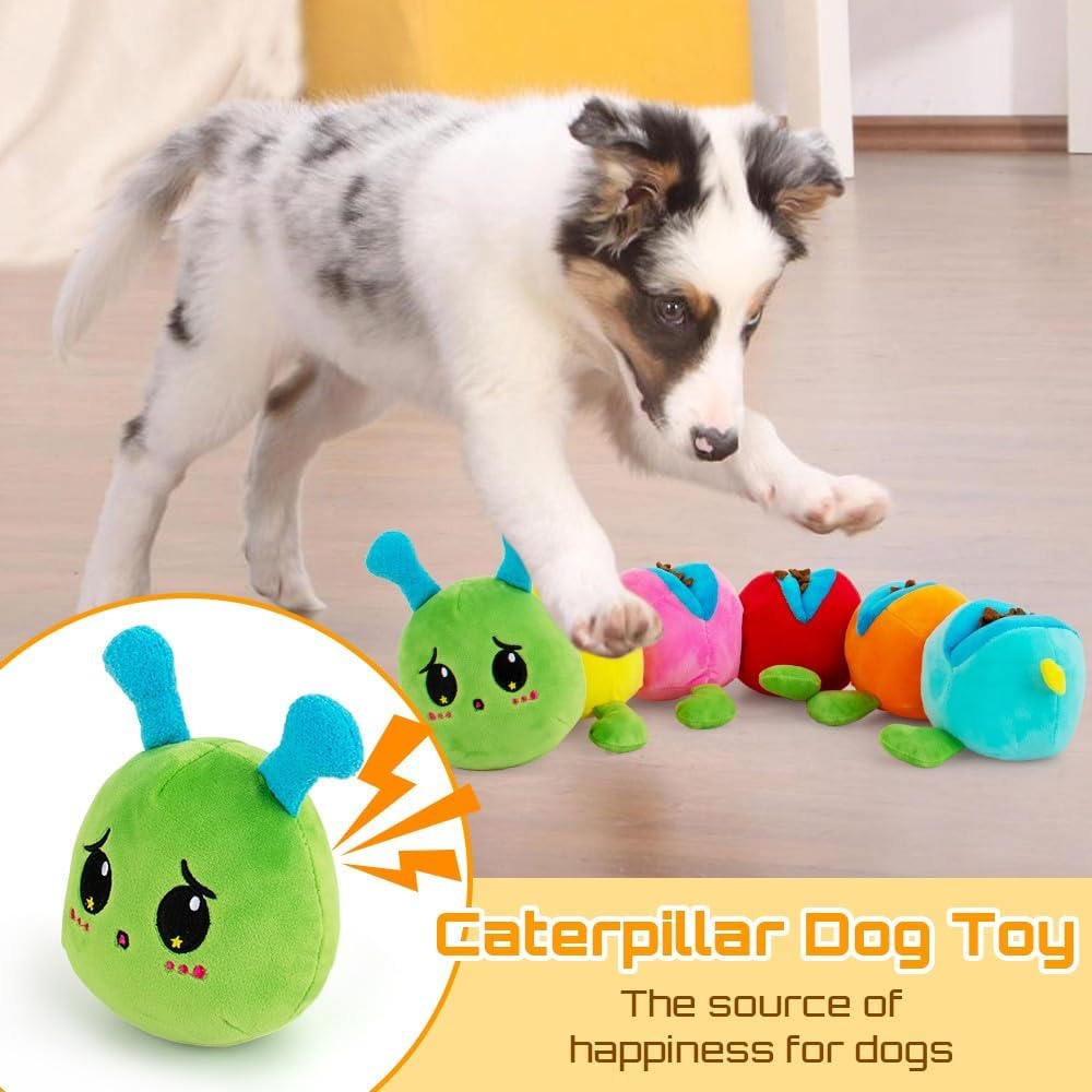 AWOOF Dog Snuffle Toy, Squeak Dog Toys for Stress Release & Boredom Relief, Dog Puzzle IQ Training, Snuffle Foraging Instinct Training, Detachable Puzzle Enrichment for Medium Small Dogs