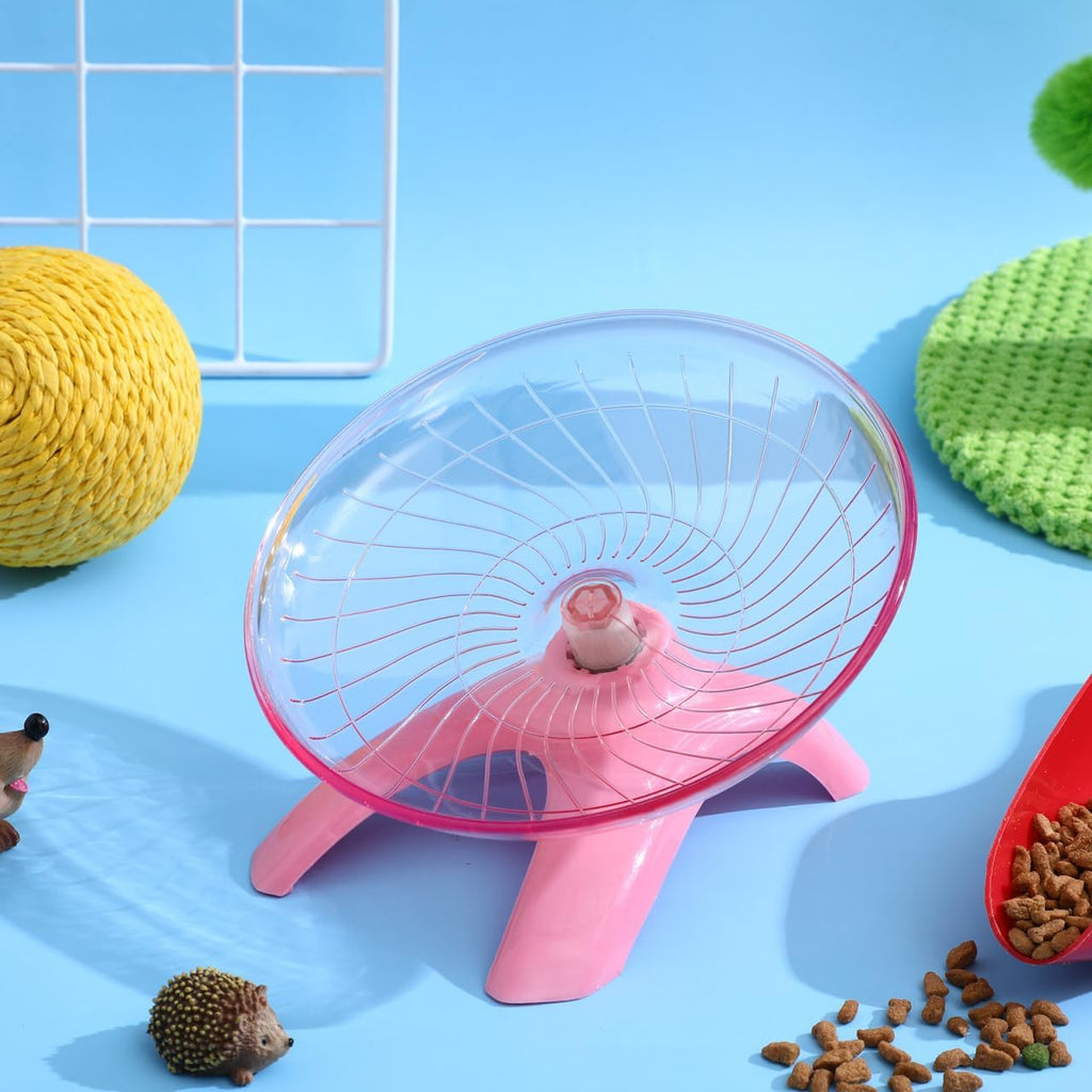NOLITOY Non Run Disc Exercise Wheel for Hamsters Hedgehogs Small Pets 7.08 Inch Pet Exercise Toy for Healthy Activity and Nail Training
