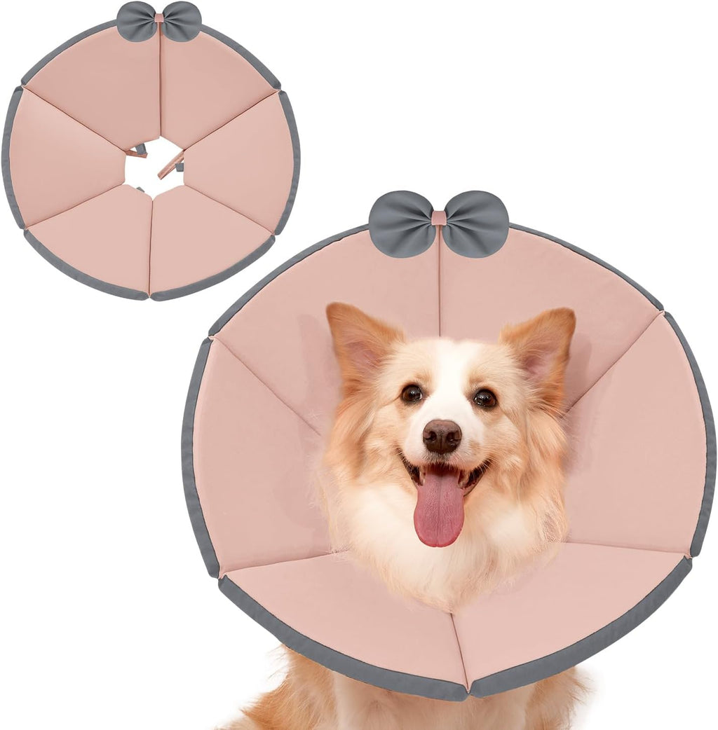 MAXFUT Soft Dog Cone Collar,Foam Cone for Dogs to Stop Licking After Surgery,Non Inflatable Dog Donut Cone (Light Blue, XS)