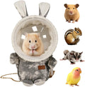 Small Pet Carrier Travel Backpack for Hamster Guinea Pig (Grey,Small)