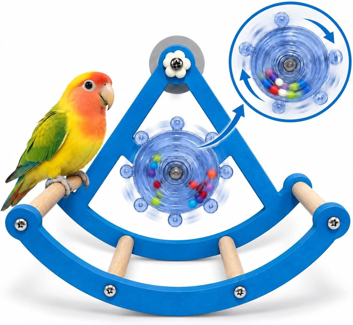 Rocking Bird Perch Toy - Interactive Bird Swing