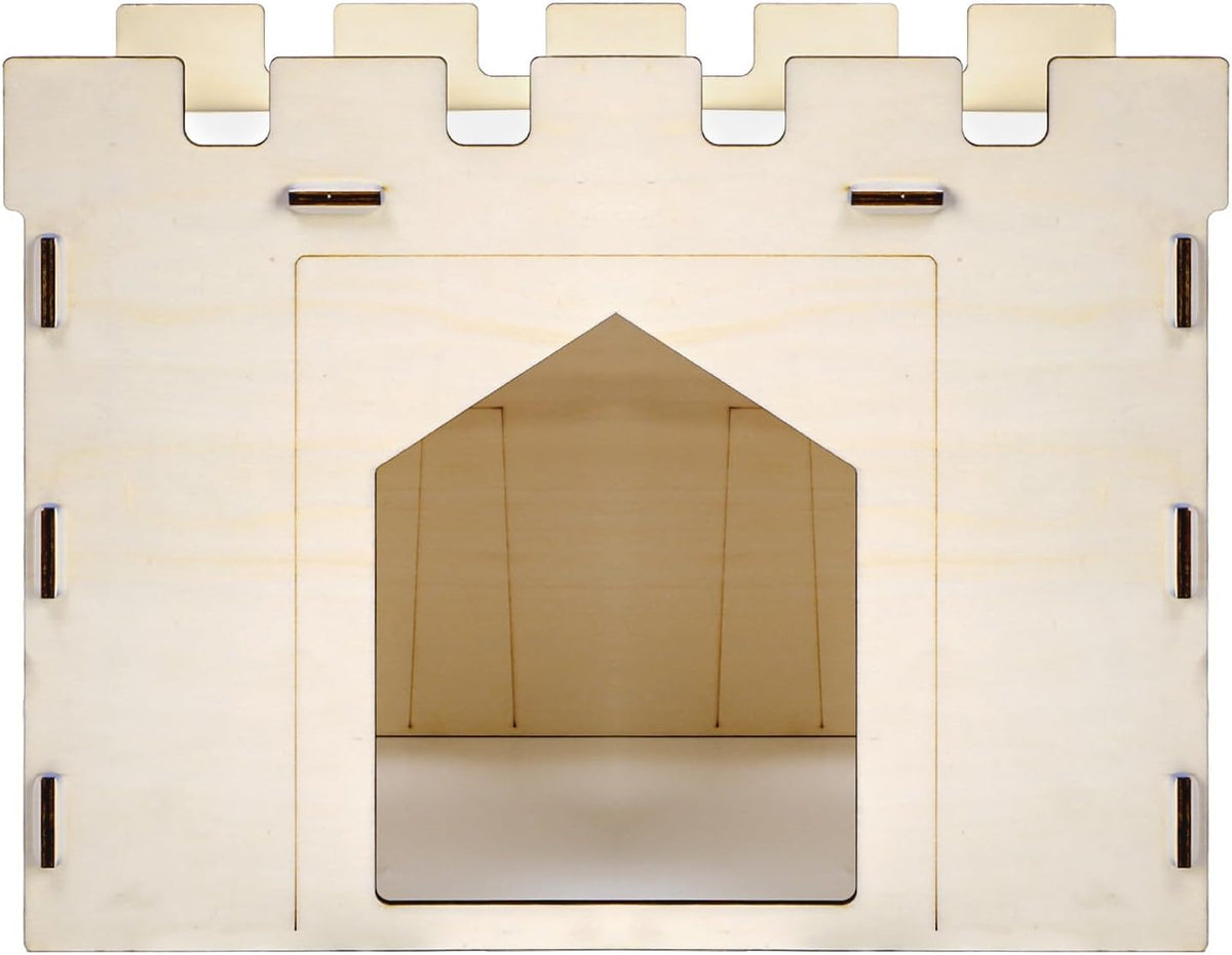 Yesland Rabbit Hideout Castle, Wooden Bunny Houses and Hideouts, Detachable Small Animal Play Hideaway Hut and Playhouse for Indoor Bunnies Guinea Pig Hamster Chinchilla Gerbil