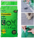 Hopp'd™ Disposable Cage Liners for Guinea Pigs, Rabbits, Ferrets & Small Pets - Ultra Absorbent Bunny Pee Pads with Bamboo Odor Control; Guinea Pig Bedding (18" x 24" Small Essential) | 24 Count