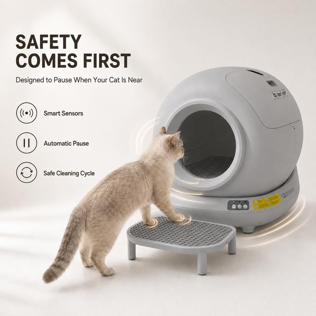 Smart Self-Cleaning Cat Litter Box with App Control & Odor Control