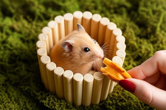 SIMENA Wooden Hamster Suspension Bridge Toy, Hamster Fencing, Natural Climbing - Image 4