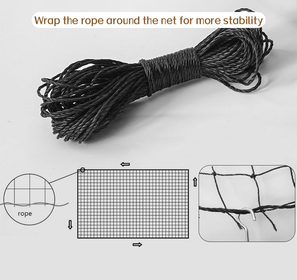 Cat Balcony Net, Steel Wire Reinforced, Anti-Fall Fence, Safety Net, Extra Strong (10 X 33 Ft)