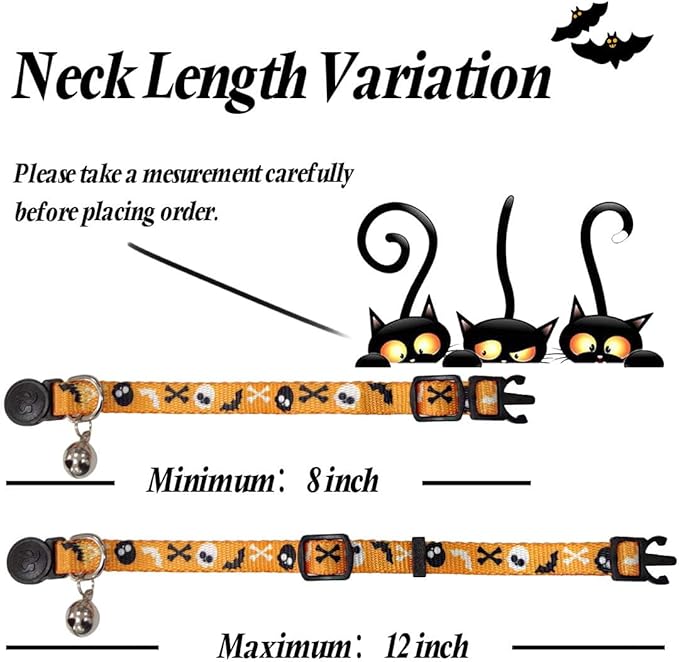 azuza 4 Pack Halloween Kitten Collars Breakaway - Image 6
