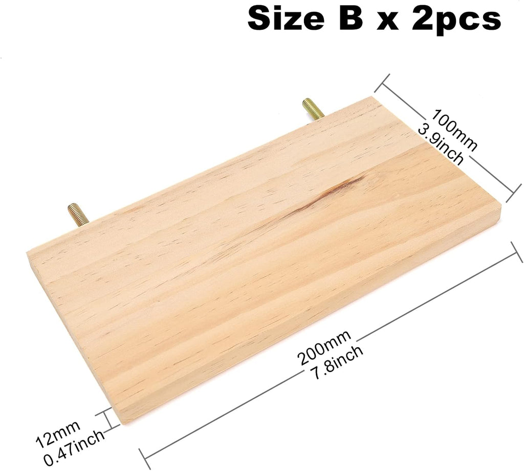 4Pcs Pet Wooden Platform Stand Rectangular Springboard Toy for Hamster