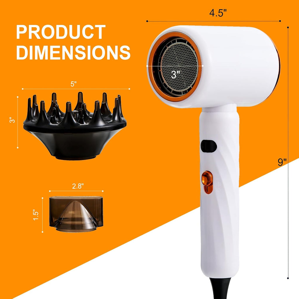 Portable Dog Hair Dryer Brush – 2-in-1 Warm Air Blower & Slicker Brush for Cats & Small Dogs – Adjustable Heat, Overheat Protection – Lightweight Grooming Tool for Home & Travel