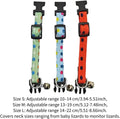 3PCS Bearded Dragon Lizard Leash Collar Harness Mini Adjustable Reptile Collar with Bells Nylon Pet Collar Suitable for Lizard Bearded Dragon Gecko Chameleon Safety Outdoor Walking (S)