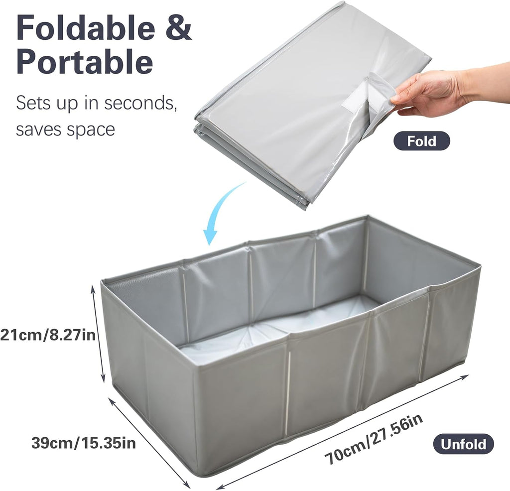 Small Animal Playpen, Thicken PVC Foldable & Waterproof Small Dog Pool