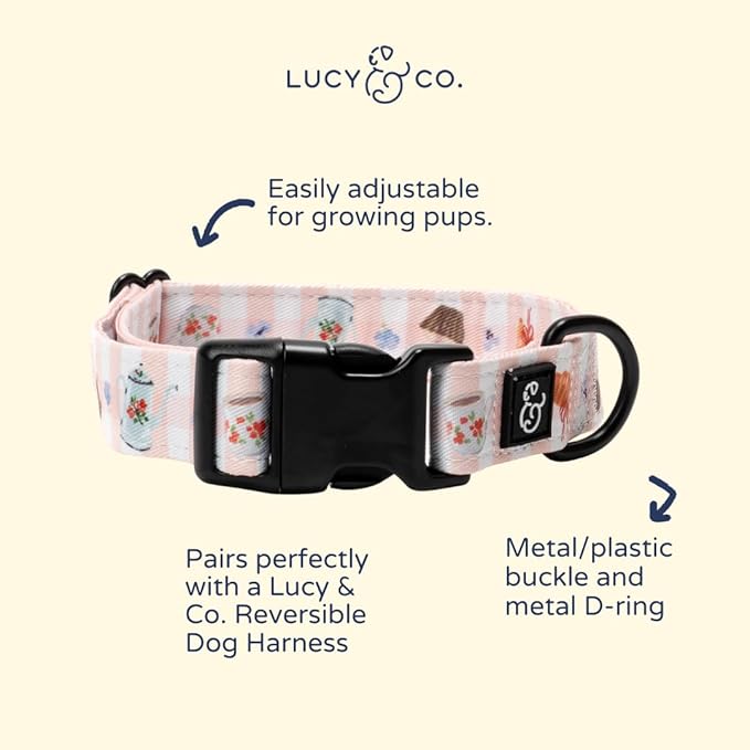 Lucy & Co. Sipping Slowly Dog Collar, Adjustable Durable Dog Collar - Image 2
