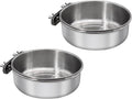 2 Pcs Medium Bird Feeding Dish Cups, Parrot Food Bowl Cage by DVHEY