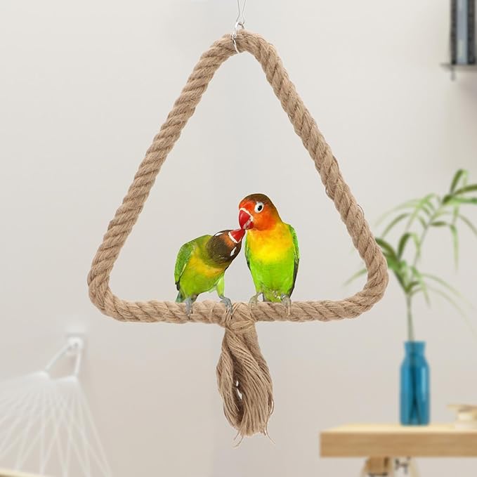 Bird Rope Swing Toy Parrot Climbing Perch Stand - Image 3