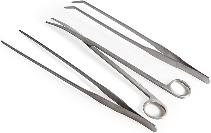 Co-link 3 in 1 Stainless Steel Aquarium Tank Aquatic Plant Tweezers Scissors by Co-link