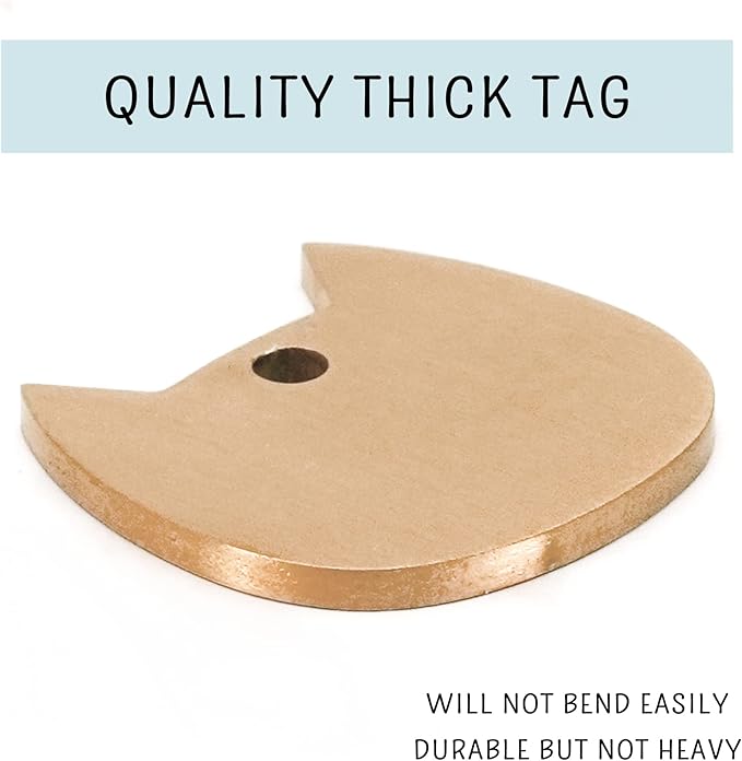 Ultra Joys Cat ID Tag Personalized Pet Tags, Durable Stainless Steel Small Pet - Image 4