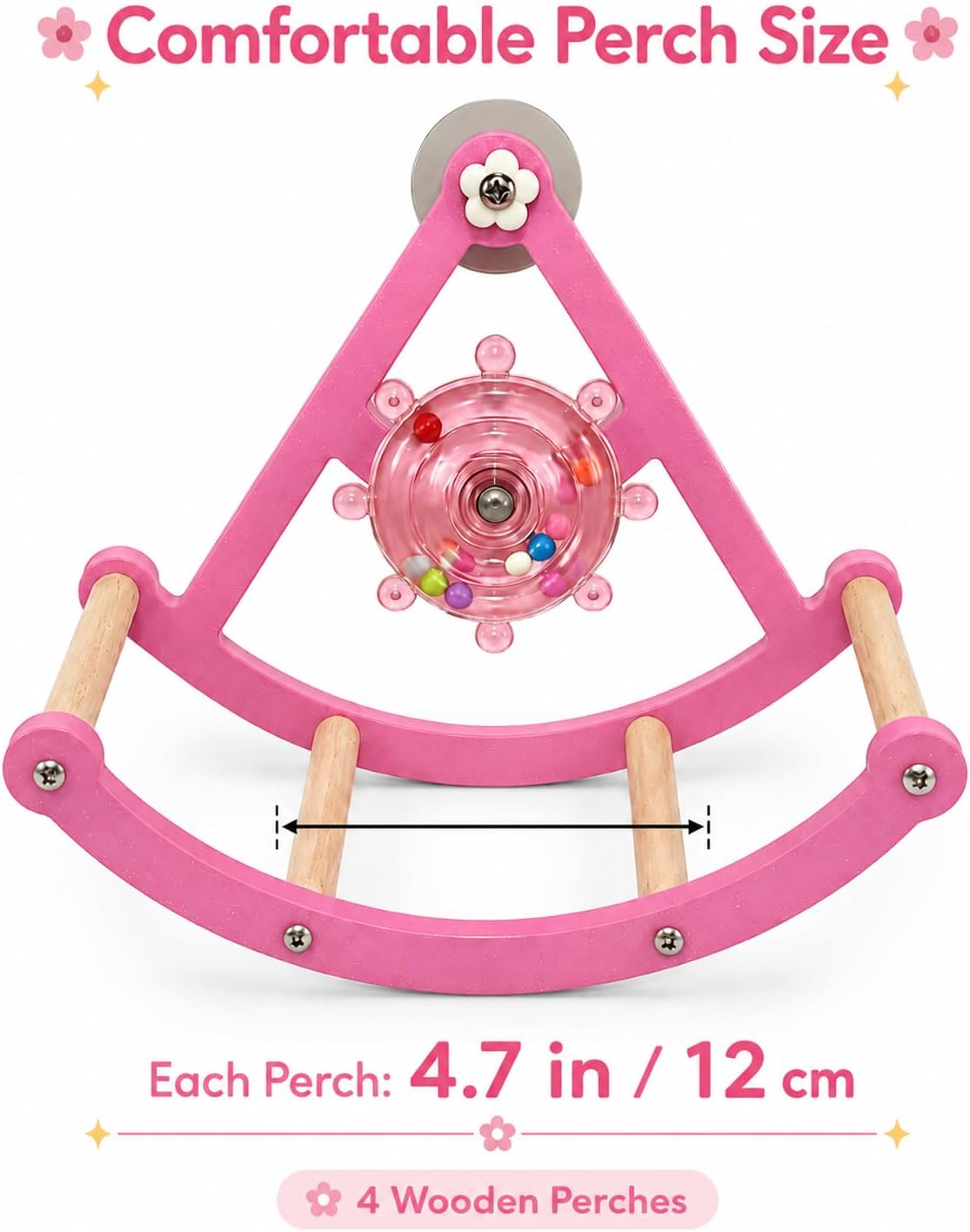 Rocking Bird Perch Toy - Interactive Bird Swing