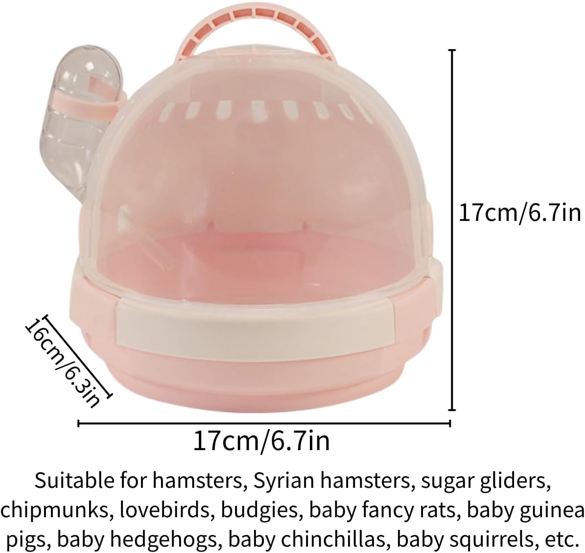 Hamster Carrier with Water Bottle Sugar Glider Travel Bag for Pet (Blue)